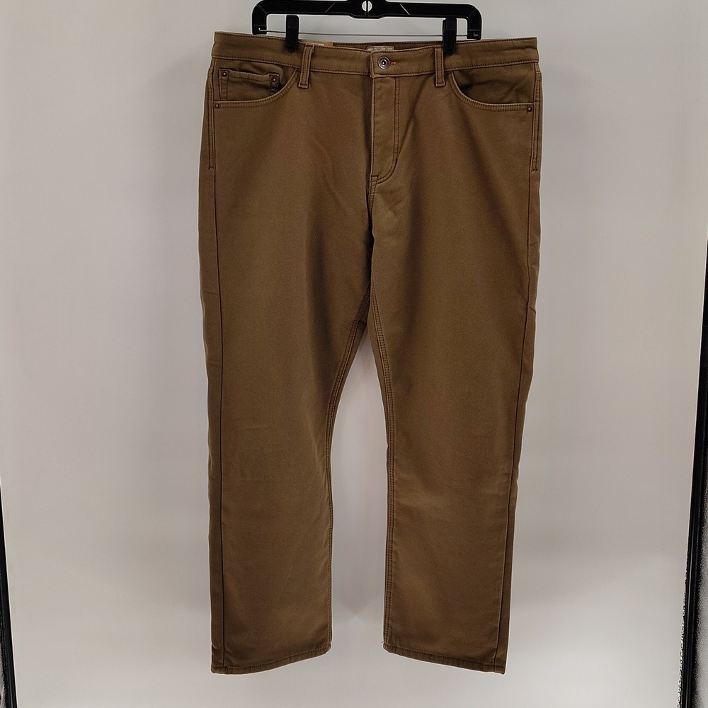 Weatherproof Vintage 1948 Men's Fleece-Lined Jeans 38x30 Canvas Tan Brown